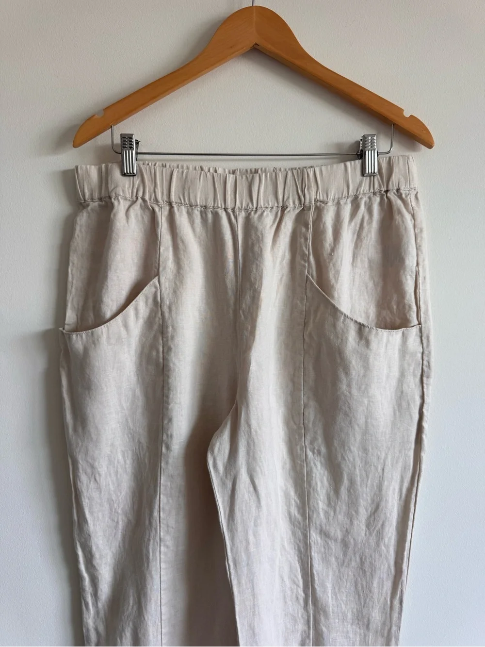 Quince | 100% European Linen Tapered Ankle Pants in Flax ~ Large